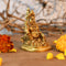 Lord Kuber Sitting Sculpture - Diwali Worship Brass Statue