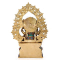 Pair of God-Goddess Lakshmi Ganesha Ring Turquoise Statue