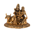 Shiva Parvati Ganesh Sitting On Nandi Showpiece