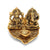 MetalLakshmi Ganesha Idol Sitting On Leaf With Diya Oil Lamp Lgbs169
