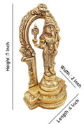 Goddess Lakshmi Standing Posture Brass Statue