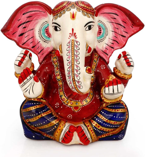 Long Ears Ganesha Statue With Meenakari Painted Work Gmas201