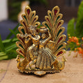 Metal Radha Krishna Idol Statue With Diya Oil Lamp Showpiece Rkbs105