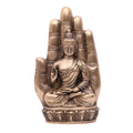 Brass Palm Shakyamuni Buddha Idol Showpiece Bbs302