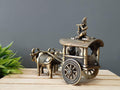 Brass Krishna & Arjuna Bullock Cart Rath Chariot Decorative Showpiece Statue