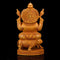 Idol Of Ganesha Sitting On Mooshak Mouse Wooden Statue Gws141