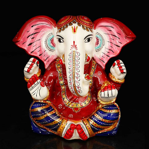 Long Ears Ganesha Statue With Meenakari Painted Work Gmas201