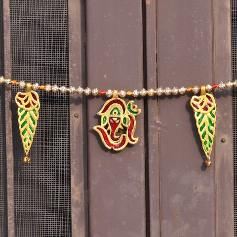 Ethnic Shub Labh Metal Toran/Bandarwal Door Wall Hanging 