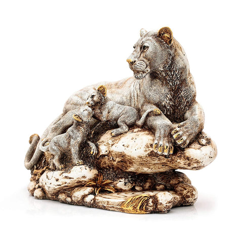 Tiger Statue with Family Animal Polyresin Figurine 
