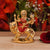 Gold Plated Ceramic Durga Idol On Lion Showpiece