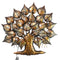 Metal Betel Leaf Tree With LED Light Mounted Wall Hanging Showpiece 