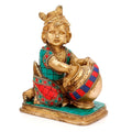 Makhan Chor Kanha Idol Decorative Brass Showpiece Kts120