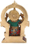 Lord Ganpati Brass Idol on Throne Worship Statue 