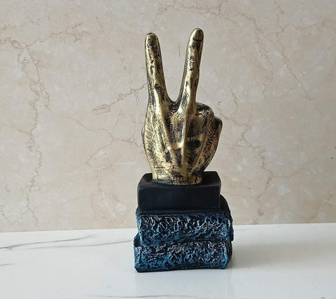 Decorative Showpiece of Victory Hand Gesture Statue