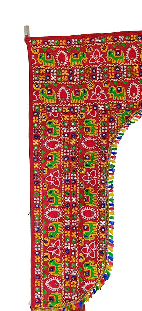 Traditional Embroidery Toran for Temple Decoration