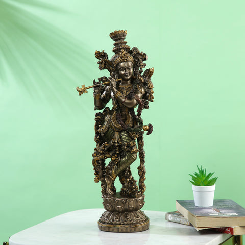 Lord Standing Krishna Idol Krishan Murti Hindu God Statue