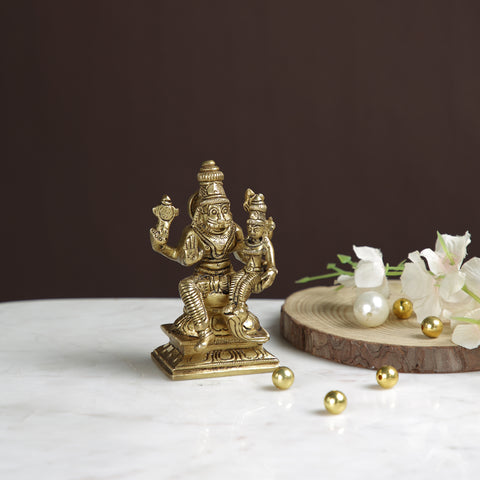 Lakshmi Narasimha Reincarnation Sculpture Brass Murti 