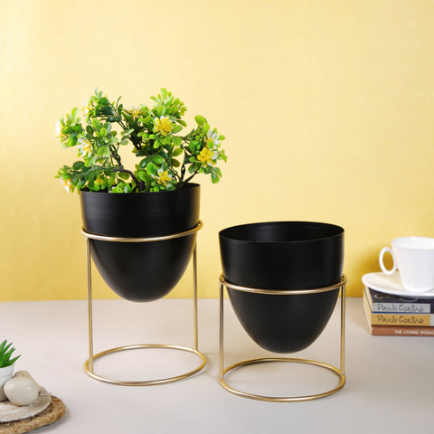 Metal Flower Vase Planter Pots Set of 2