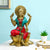 Brass Lakshmi Ji Idol Sitting On Lotus Pedestal Statue Showpiece 