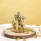Metal Gold Plated Shiva Parvati Family Idol