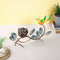 Metal Bird Sparrow Nest Leaf With Tealight Candle Holder 