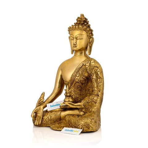 Handmade Brass Statue of Shakyamuni Buddhismi Buddha