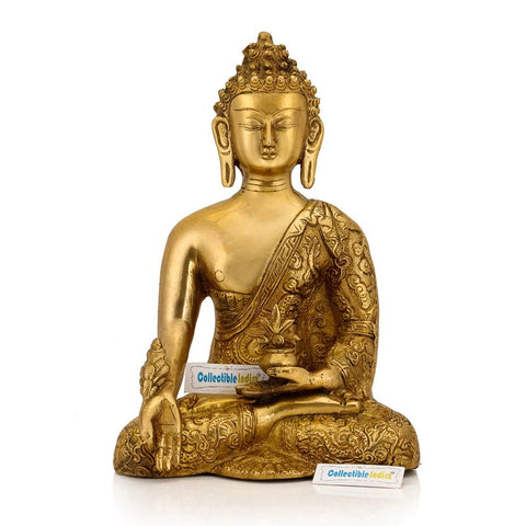 Handmade Brass Statue of Shakyamuni Buddhismi Buddha