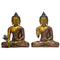 Blessing Meditating Abhaya Buddha Idol Brass Showpiece Set 
