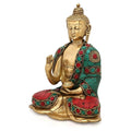 Multicolored Blessing Abhaya Sakyamuni Buddha Idol Statue