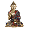 Brass Idol of Buddha With Sacred Kalash Worship Figurine
