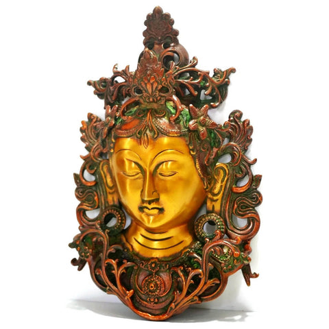 Brass Tara Buddha Idol Wall Hanging Showpiece
