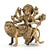 Goddess Durga Mata Seating on Lion Murti Showpiece