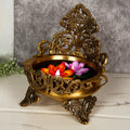 Brass Urli Bowl Showpiece for Floating Flowers