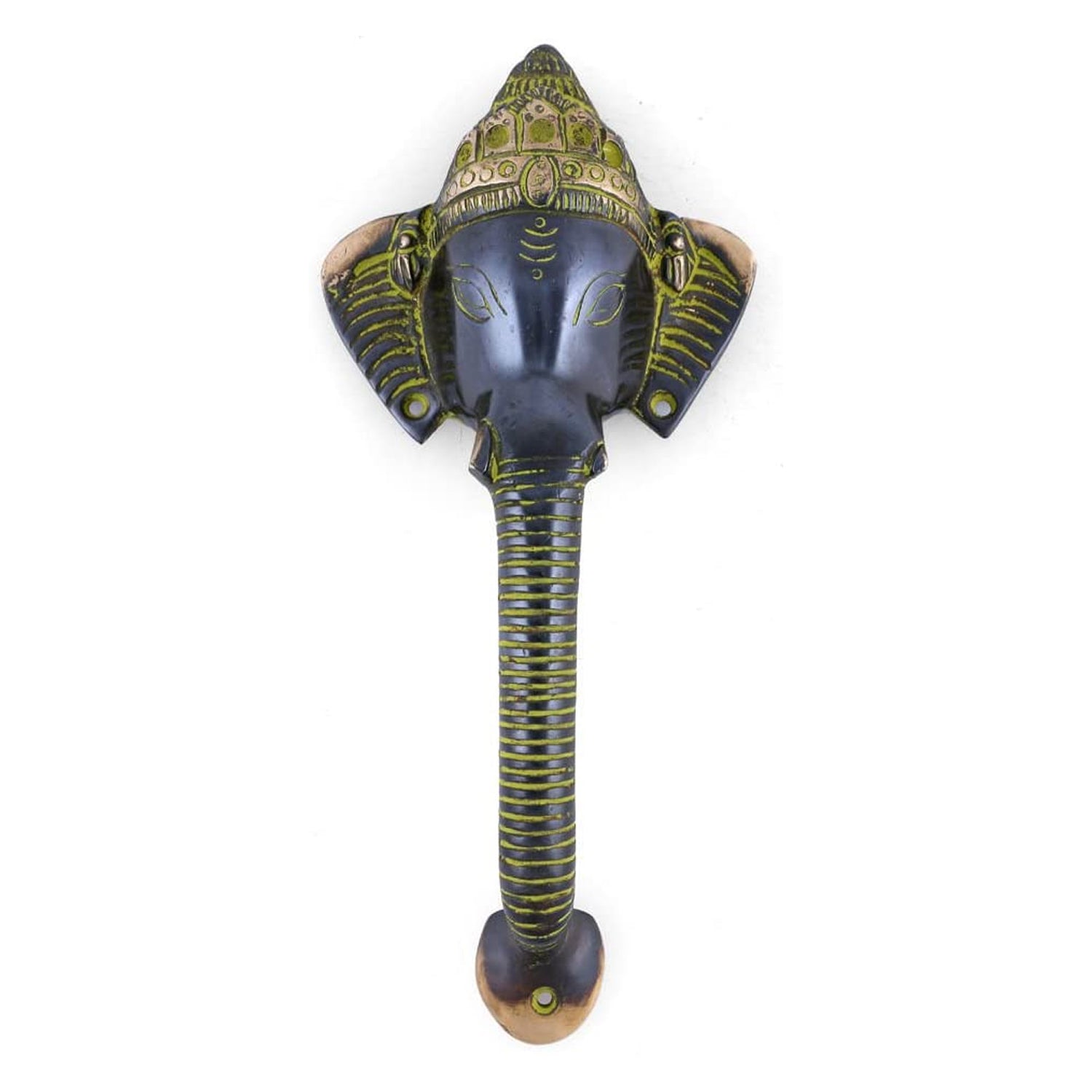 Vintage Ganesh Decorative Handmade Brass Door Handle