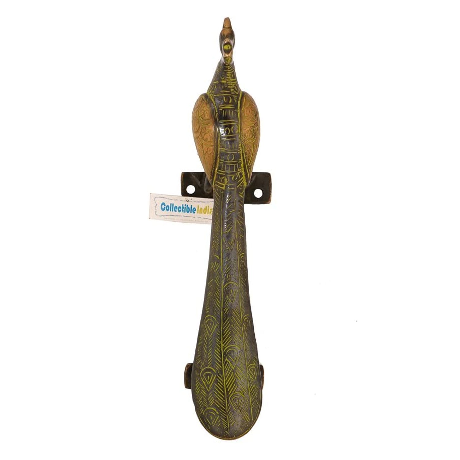 Vintage Style Peacock Brass Antique Door Handle
