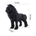 Geometric Animal Showpiece of Black Lion Statue