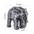 Geometric Animal Showpiece of Silver Elephant Figurine