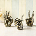 Polyresin Hand Gestures  Decorative Showpieces (Set of 3)