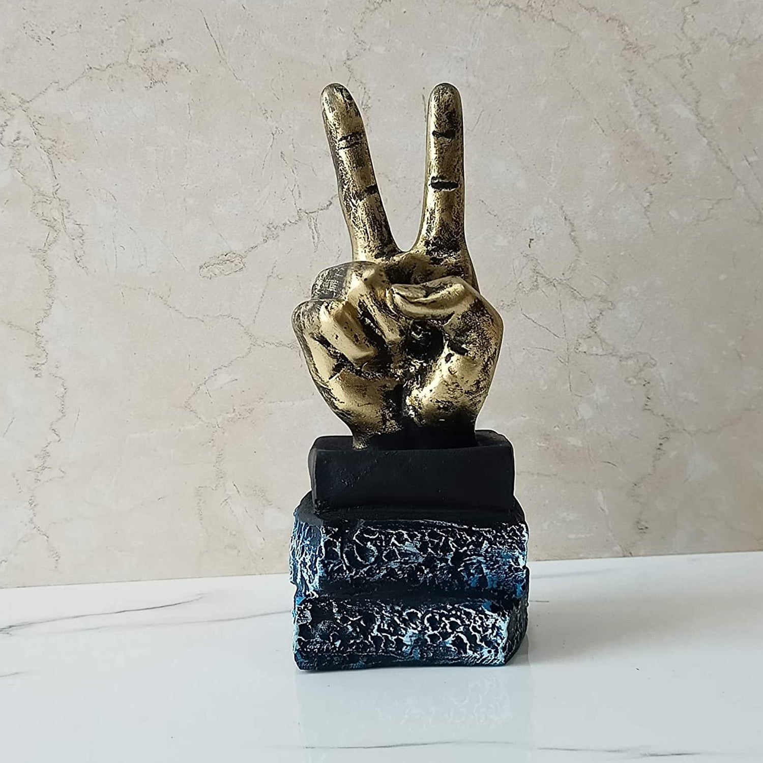 Buy Online Decorative Showpiece of Victory Hand Gesture Statue– CraftVatika