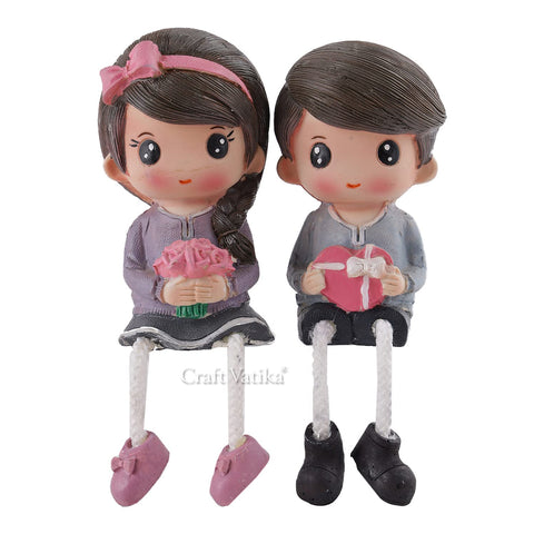 Romantic Love Couple Miniature Resin Showpiece