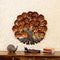 Metal Brown & Golden Wish Tree With LED Light Wall Hanging Showpiece