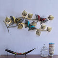 Metal 3D Butterflies With LED Lights Mounted Wall Hanging Showpiece