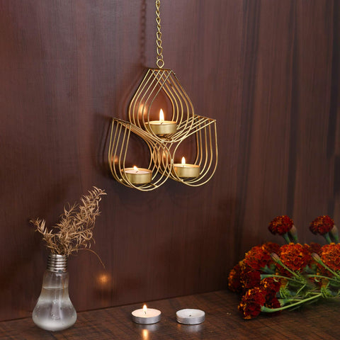 Iron Tealight Candle Holder Wall Hanging Table Home Decor