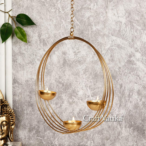 Metal Wall Hanging Tealight Candle Holder