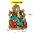 Brass Taj Ganesha Handmade Sculpture Statue Gts178