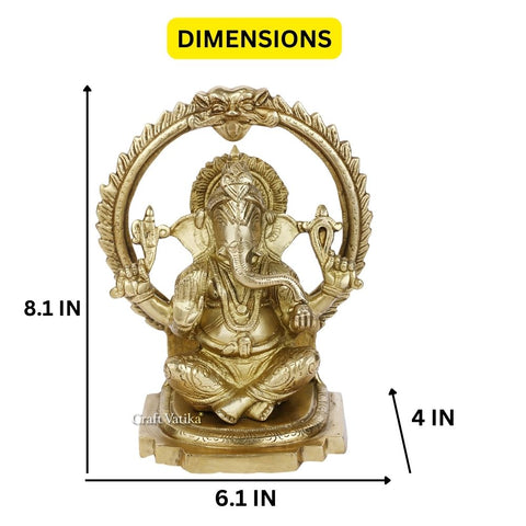 Lord Ganesha Brass Idol Murti Showpiece Gbs245