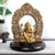 Brass Ganpati Bappa Idol on Royal Throne Decorative Statue