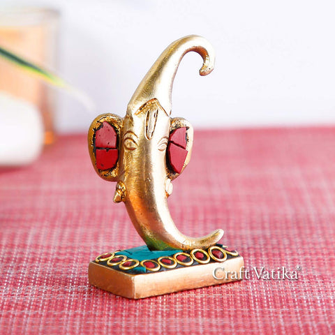 God Ganesha Mirchi Sculpture Brass Decorative Figurine