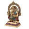 Lord Ganpati Brass Idol on Throne Worship Statue