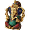 Colorful Large Ganesha Brass Idol Decorative Statue